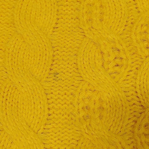 Sun + Moon Yellow Turtleneck Cable Knit Sweater Size XS - Picture 11 of 13